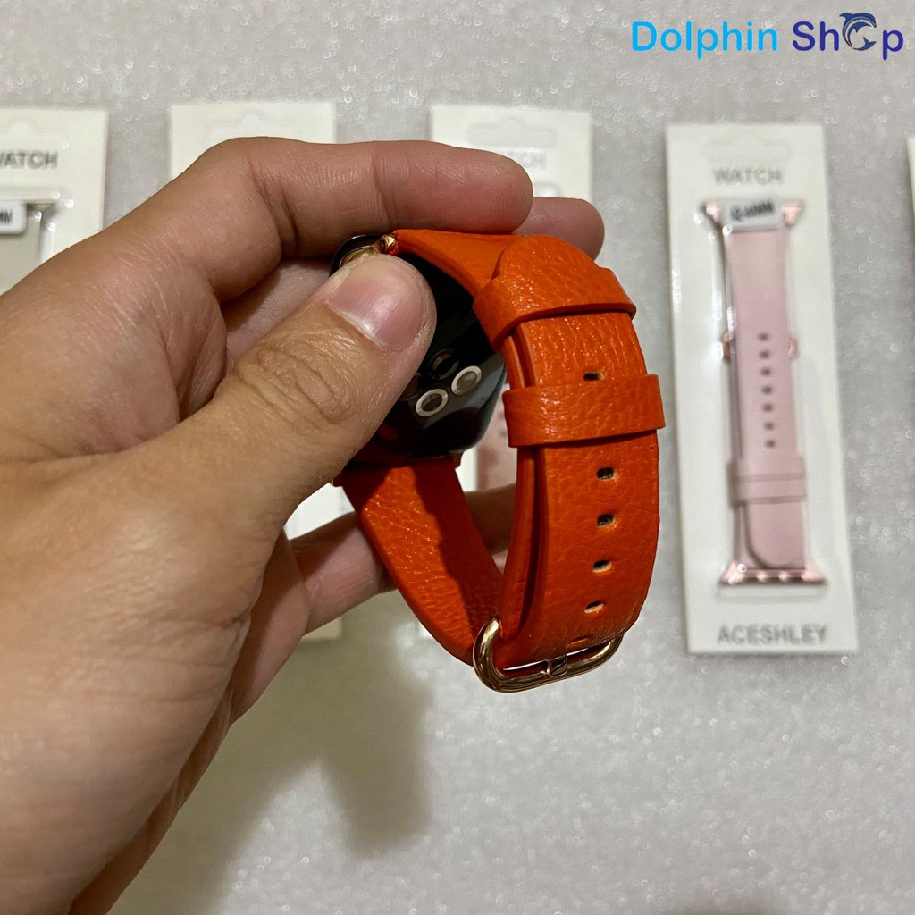 [Có Clip] Dây Đeo Apple Watch 1/2/3/4/5/6 38mm 42mm 40mm 44mm Chất Liệu Da PU Phong Cách Thời Thượng