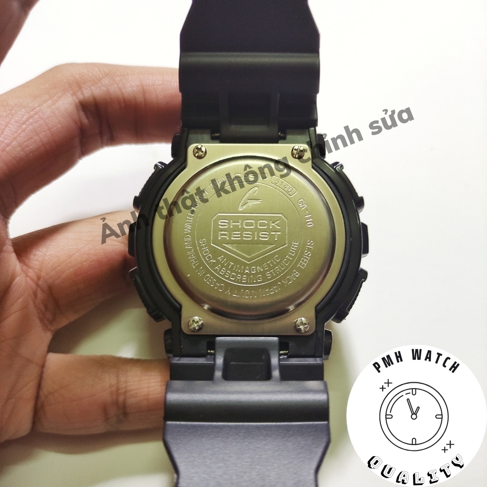 Đồng hồ đeo tay nam, Đồng hồ unisex thể thao GA110 màu đen vàng 55mm × 51,2mm × 17,4mm | BigBuy360 - bigbuy360.vn
