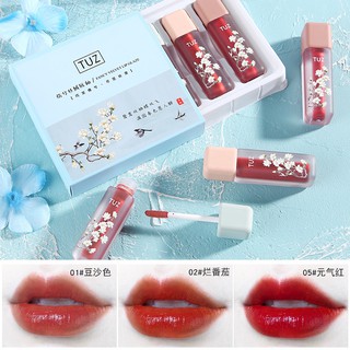 [Hàng mới về] Set 3 Son Kem Lì Mịn Mượt Như Nhung Lâu Trôi Dưỡng Ẩm Và Không Làm Khô Môi