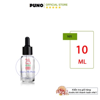 Chai tinh dầu Serum trong suốt nắp bóp đen 10ml