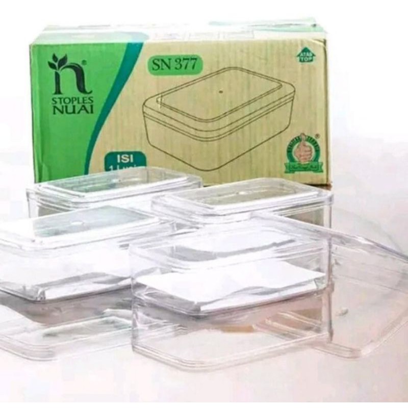 Set 12 Hộp Vuông Đựng Bánh Quy 1 / 4 Kg Nuai 377