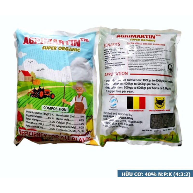 Phân Hữu Cơ  Nhập Khẩu BỈ Agrimartin