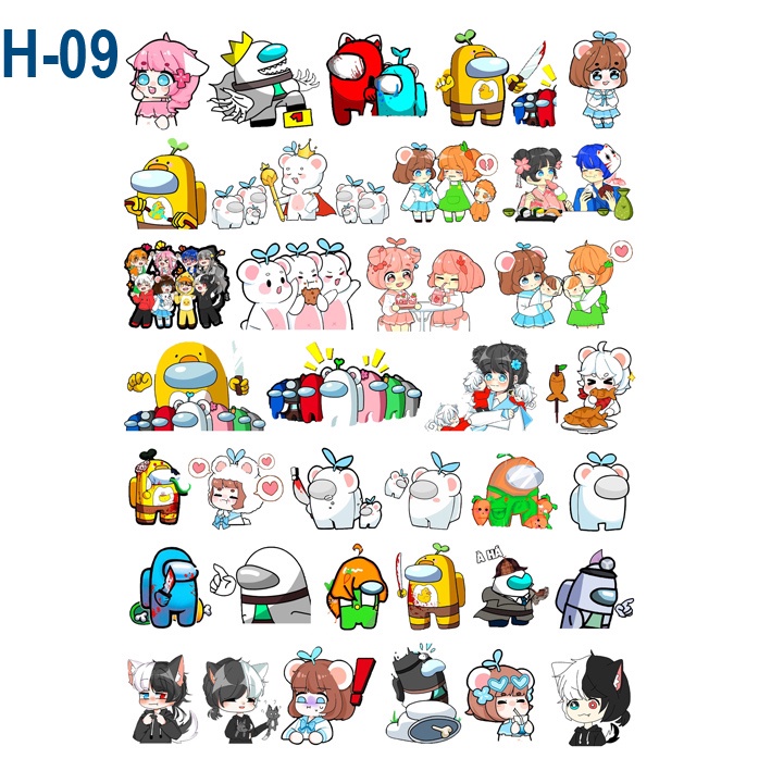 Set sticker/ hình dán Hero Team