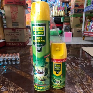 Bình xịt muỗi Falcon 600ml tặng 2 cục pin tiểu