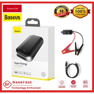 Bộ kích nổ cho ô tô , xe máy kiêm sạc dự phòng baseus crjs01-01 super power car emergency start power 12000mah 5v 2.4a