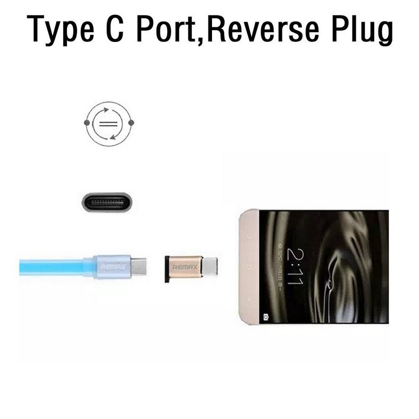 [Mã 2404EL10K giảm 10K đơn 20K] Đầu chuyển đổi từ Micro USB sang USB type C Remax RA-USB1 - hàng chính hãng