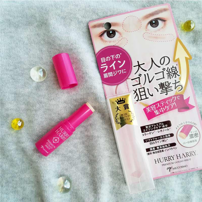 Thỏi serum collagen chống nhăn vùng mắt mũi miệng Hurry Harry Premium Golgo Shot