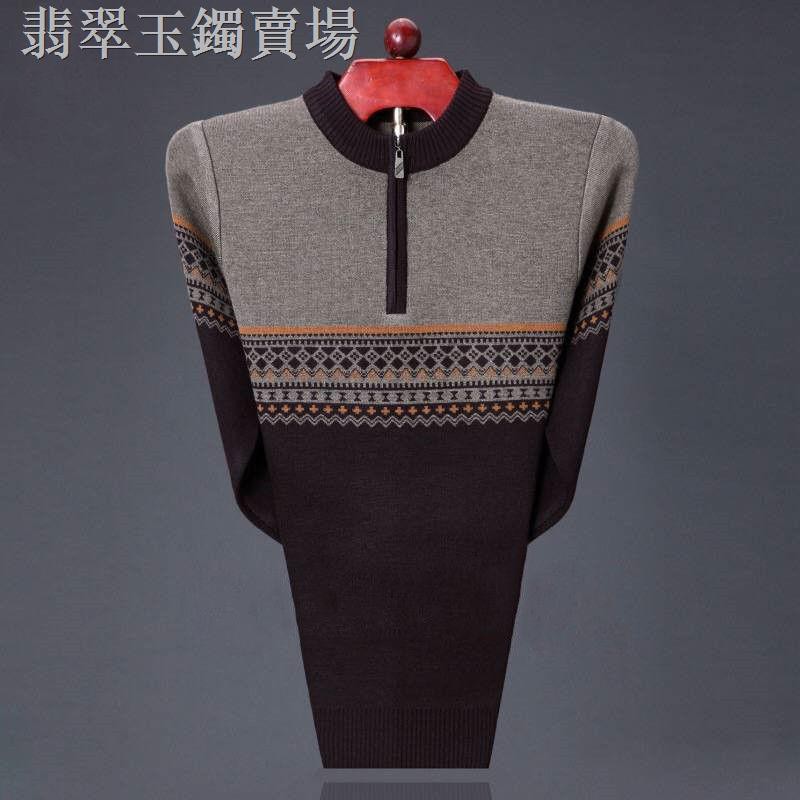 Áo Sweater Cổ Cao Phối Khóa Kéo Chất Liệu Dày Dặn Cho Nam