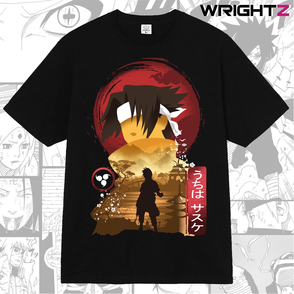 Áo thun Naruto Sasuke Uchiha Chidori big size phong cách Anime Manga thời trang đường phố Nhật Bản phom rộng tay lỡ