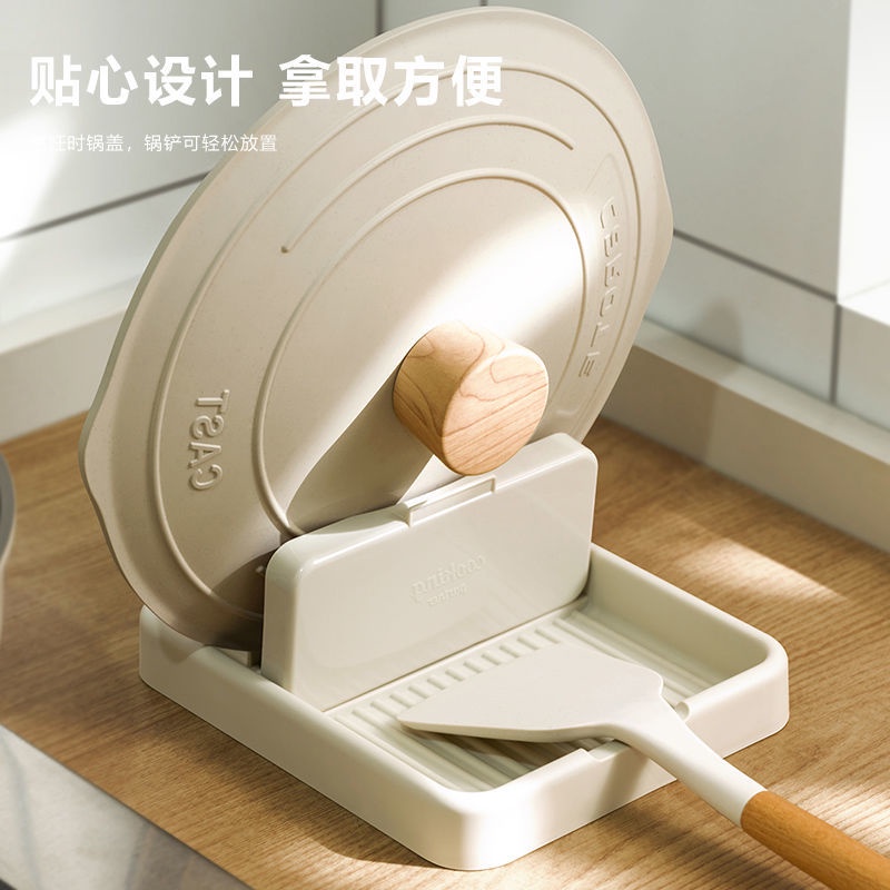 Giá đỡ Nắp đậy Nồi Bếp Giá để đồ Có Thể Gập Lại Đặt Giá đỡ Thìa