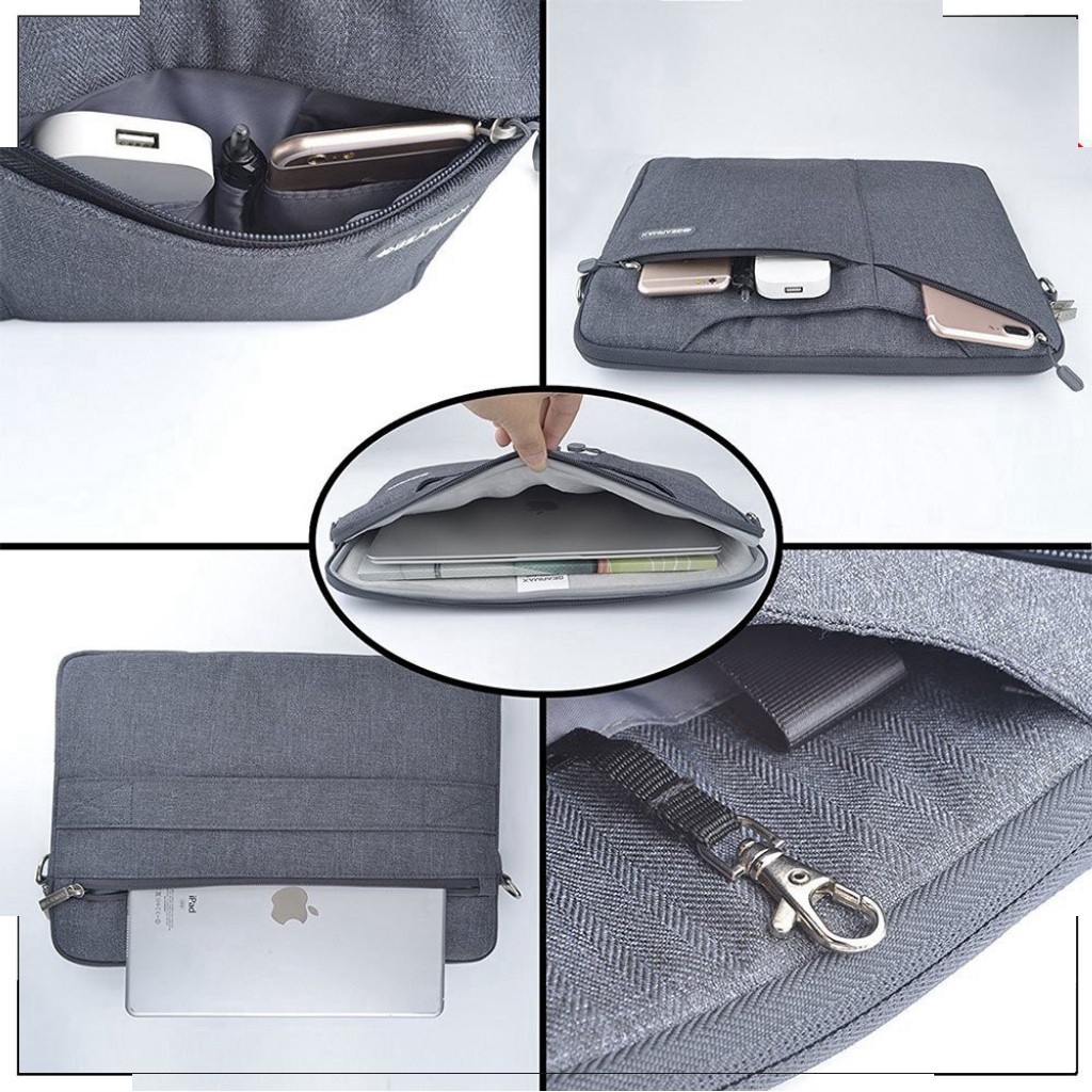 [HOT TREND ]Túi đeo GearMax (full size) 11- 16inch cho Macbook - Laptop kiểu dáng công sở ( Màu đen)