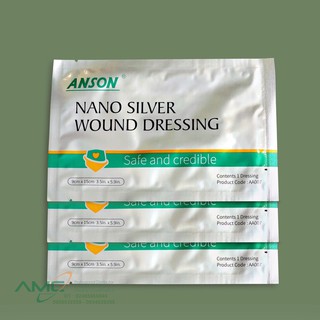 (Gạc vết thương bỏng nano bạc Anson 9x15cm)Anson nano silver  dressing