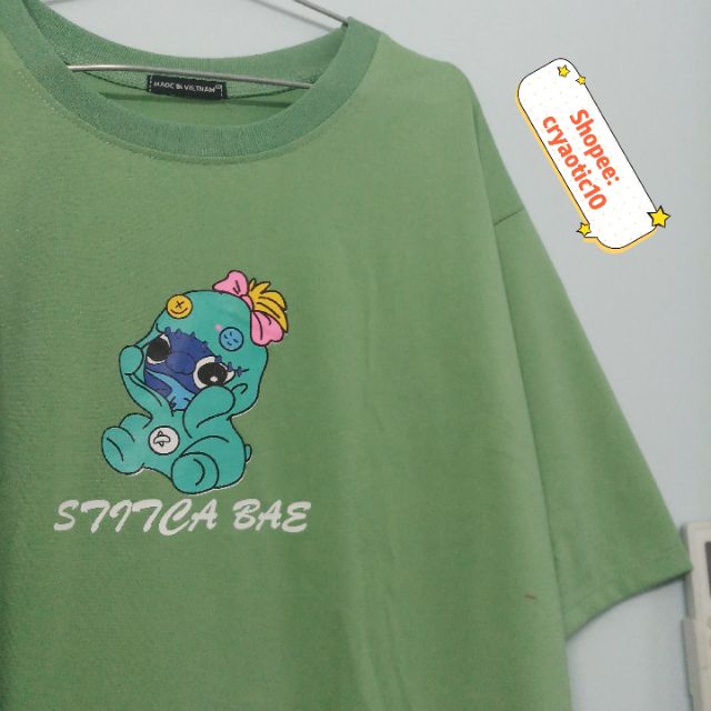 Set áo Stitch + quần short ngắn cartoon hoạt hình Stitch unisex