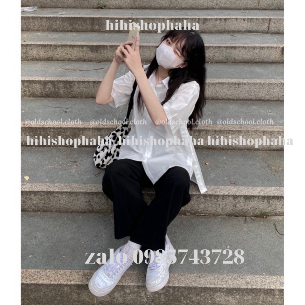 Áo kiểu nữ , Áo sơ mi xẻ cúc bên cách điệu phong cách Hàn Quốc A2444 hihishophaha | BigBuy360 - bigbuy360.vn