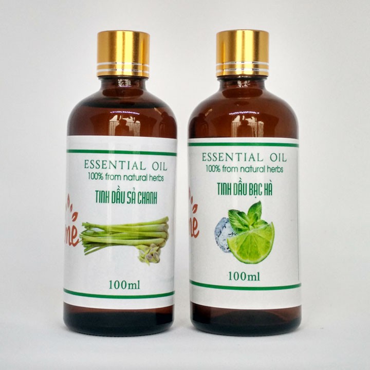 [COMBO 2 LỌ] 100ML Tinh dầu Sả Chanh + Bạc Hà VIDAME - Hàng Chính Hãng, Tinh Dầu Thơm Xông Phòng, Khử Mùi Hiệu Quả