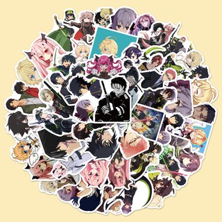 Bộ 50 Miếng Dán Chống Thấm Nước Hình Nhân Vật Seraph Of The End Cho Trẻ Em