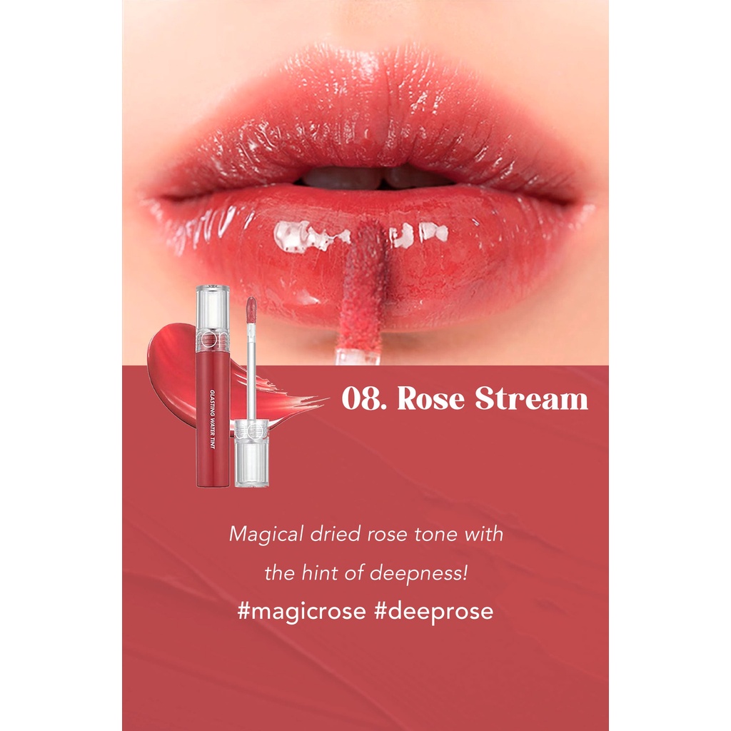 Son Tint Bóng ROMAND Glasting Water Tint chính hãng Hàn Quốc siêu lì lâu trôi cho môi căng mọng