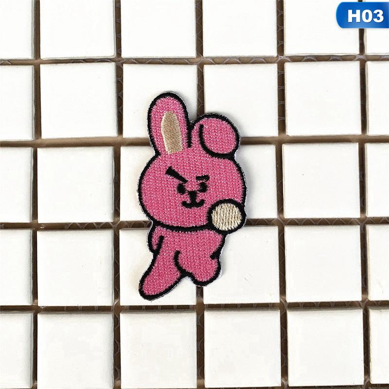 Sticker Ủi Thêu Hình Bt21 Bts