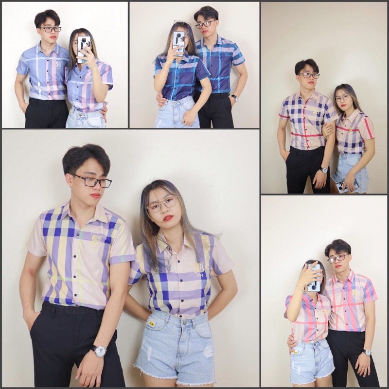 ÁO SƠ MI CẶP TAY NGẮN - SỌC 3D PHỐI THÊU HÌNH SMTN