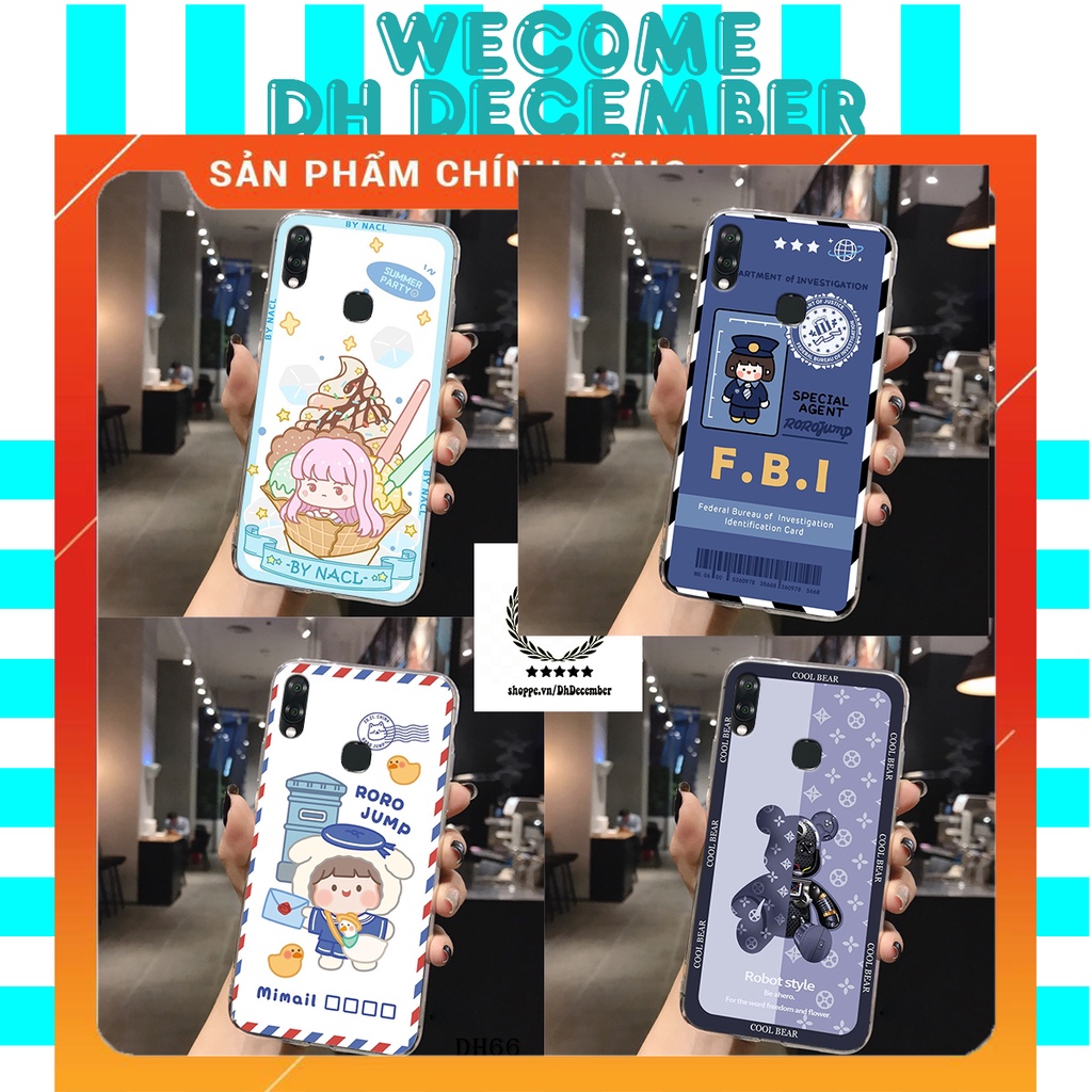 Ốp lưng dẻo Vsmart JOY 1 PLUS in hình 3D GẤU cute be@r, soda, happy day cực hot ,thời thượng