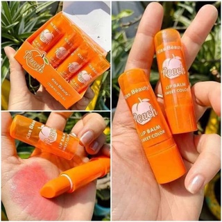 Set 12 Son Dưỡng Môi Trái Đào Peach Kiss Beauty Lip Balm