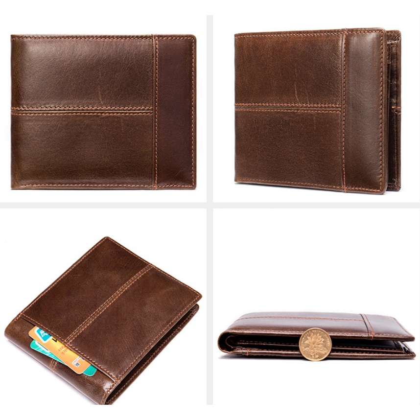 Ví nam 100% da bò thật cao cấp phong cách mới