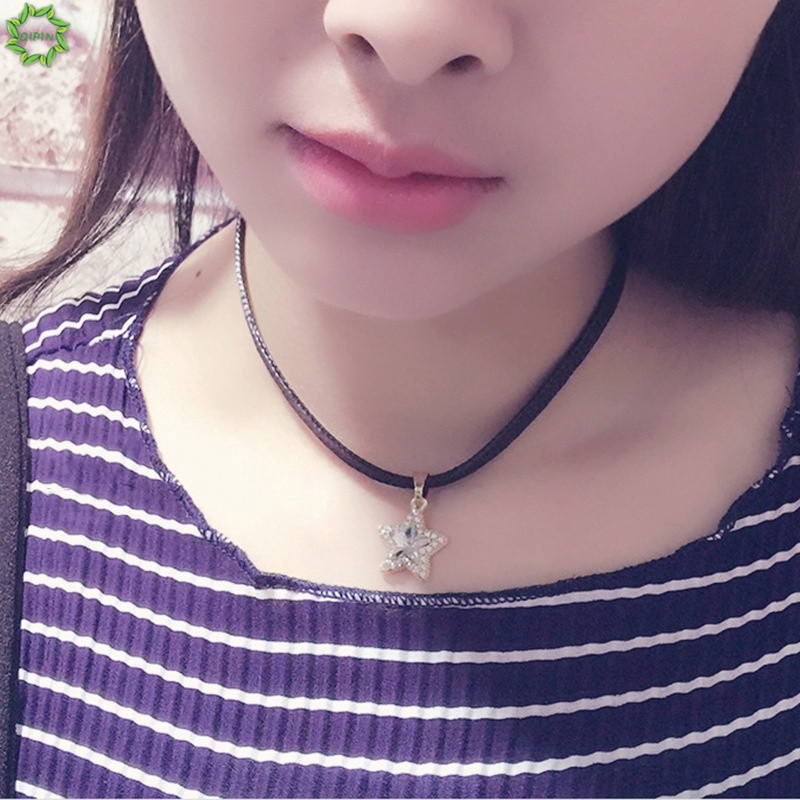 Vòng Cổ Choker Mặt Ngôi Sao Đính Đá Thời Trang Cho Nữ