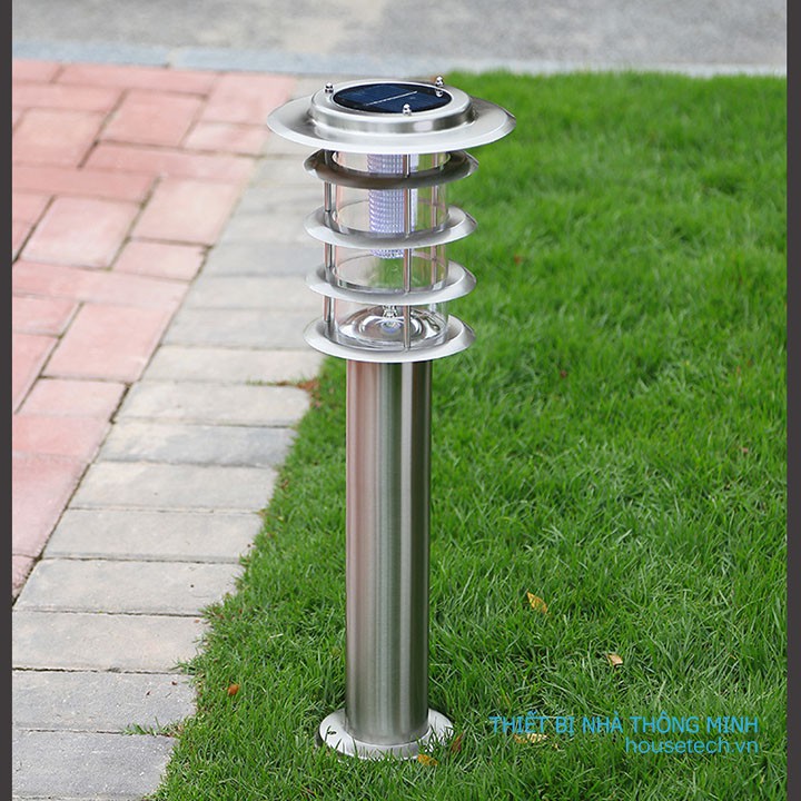 Đèn gắn lối đi sân vườn năng lượng mặt trời inox (new)
