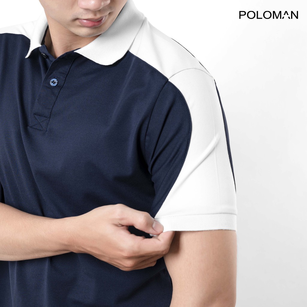 Áo Polo nam cổ bẻ phối Botar vải cá sấu Cotton xuất xịn,chuẩn form,sang trọng-lịch lãm P22 - POLOMAN | BigBuy360 - bigbuy360.vn