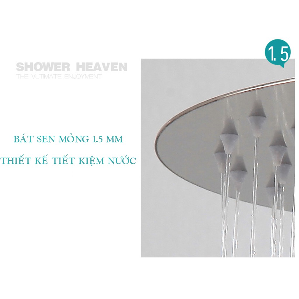 Bộ cây sen tắm nóng lạnh inox 304 thương hiệu KAMA ST02 - cây sen tắm đứng inox 304, màu sắn nguyên bản, không chì.