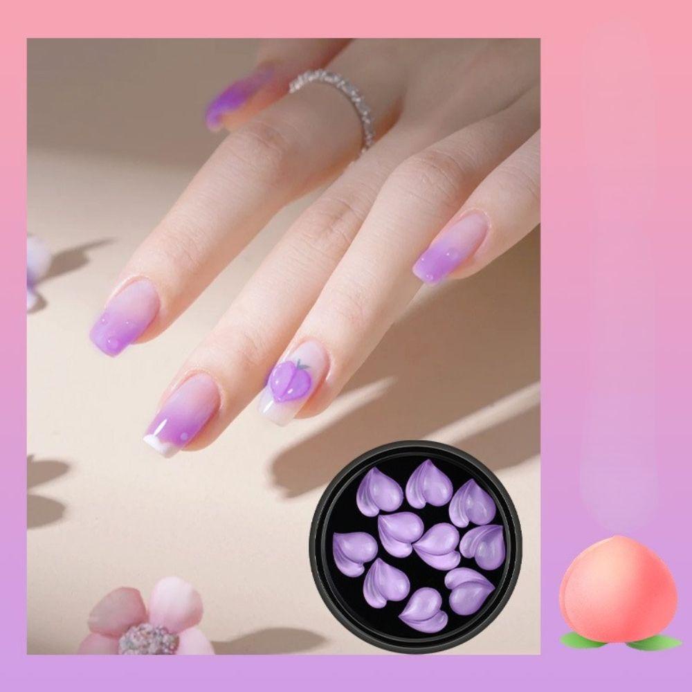 OCEANMAP Phụ Kiện Trang Trí Móng Tay Hình Trái Tim Màu Sắc Ngọt Ngào Phong Cách Hàn Quốc