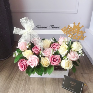 [Hannie Flower] Giỏ hoa sáp phối