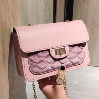 Túi đeo chéo nhung trần trám pk 291