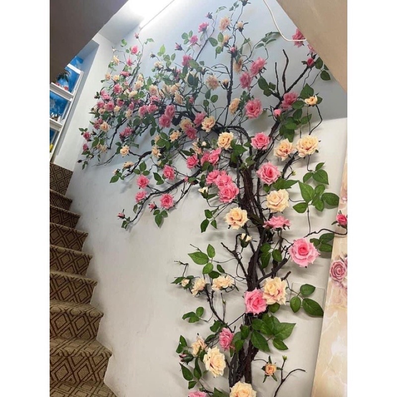 Dây Hồng Leo Giả Cao Cấp Hàng Kĩ dài 1m8-2m, Dây Trang trí, decor