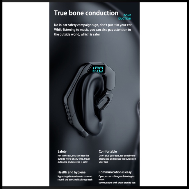 Tai nghe không dây Zevaret V19 Móc Vành Tai Có Màn Hình Hiển Thị Kỹ Thuật Số