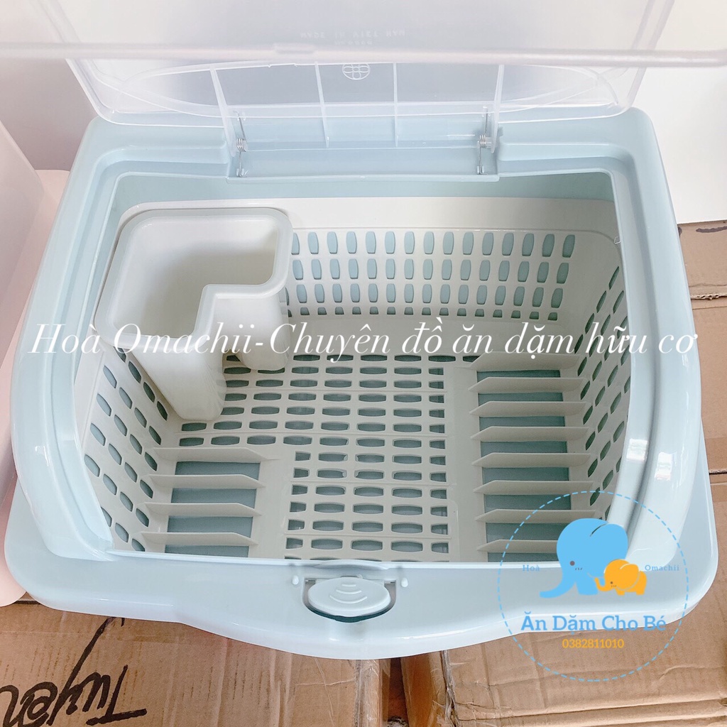 Khay Úp Chén Bát Có Ống Cắm Đũa Và Nắp Đậy Tiện Lợi Hàng Việt Nhật