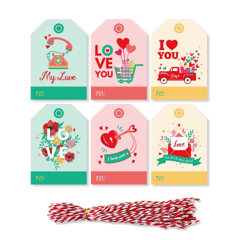 set 6 tag Love kèm dây 2 mẫu