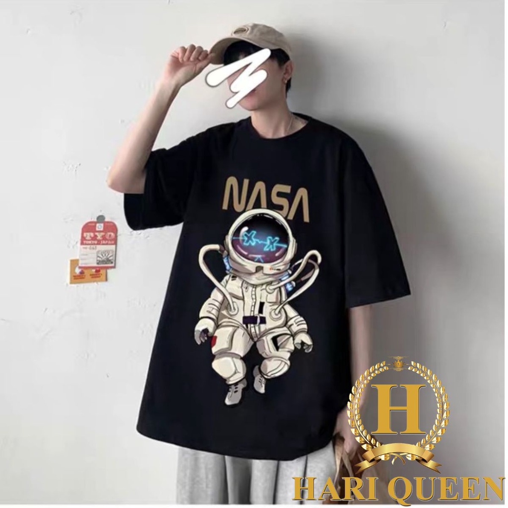 Áo Thun Tay Lỡ Nam Nữ Unisex Form Rộng NASA HARIQUEEN