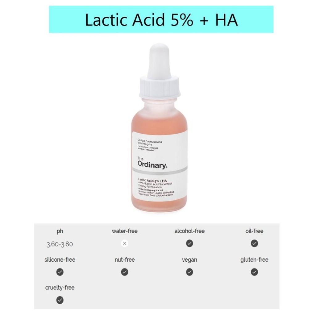[ Hàn quốc - Full Bill] Tinh chất làm sáng da Lactic Acid 10% + HA - The Ordinary – Tặng mặt nạ | BigBuy360 - bigbuy360.vn