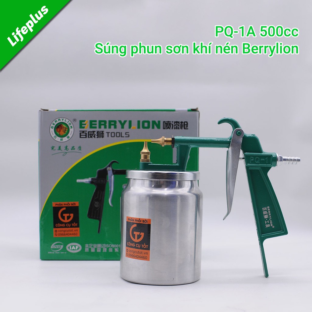 Súng phun sơn khí nén PQ-1A 500cc Berrylion