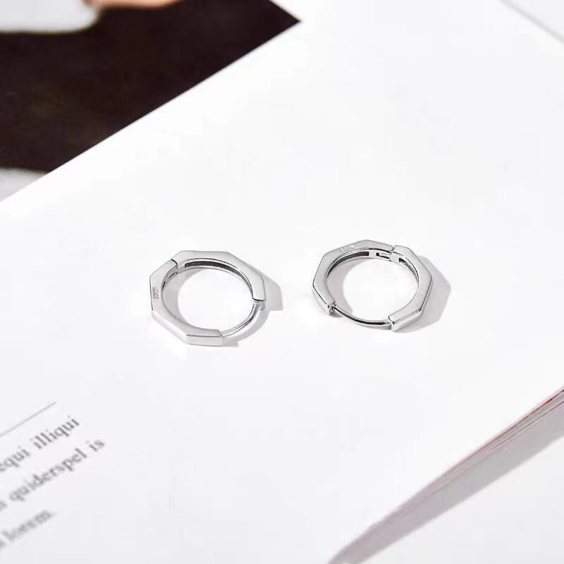 1 Cặp Bông Tai Hình Học Đơn Giản Thời Trang Dành Cho Nam Và Nữ