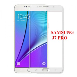 Kính cường lực full màn hình Samsung J7Pro Màu trắng