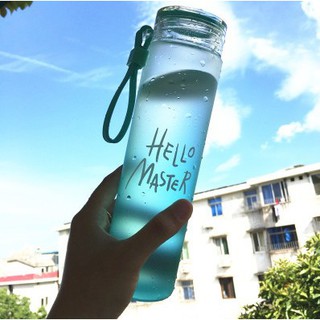(Flash sale) Bình Thủy Tinh Dây Xách Hello Master 450ml