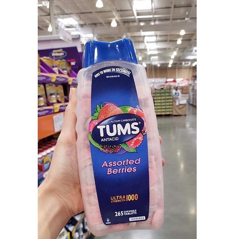 Kẹo ngậm Tums Antacid Mỹ 265 viên giảm đau bao tử