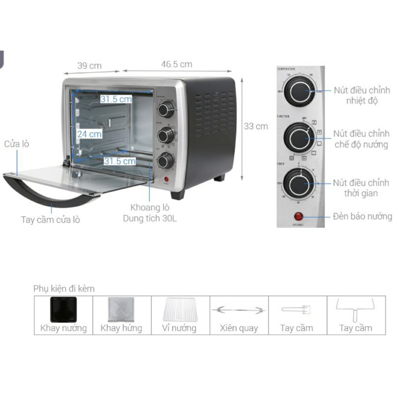 Lò nướng Electrolux eot30mxc