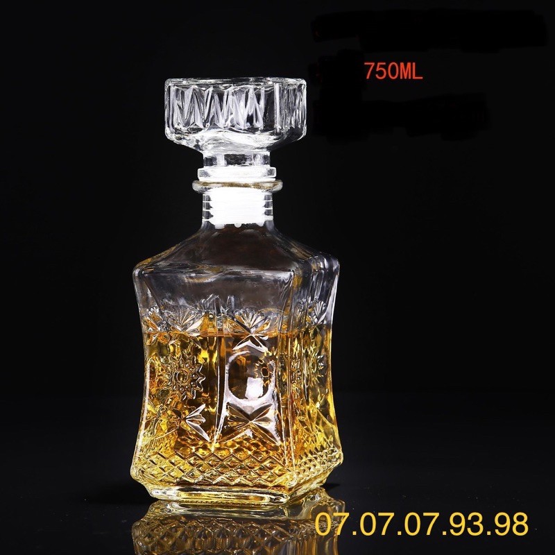 CHAI ĐỰNG RƯỢU- THUỶ TINH MẪU MỚI 750ml