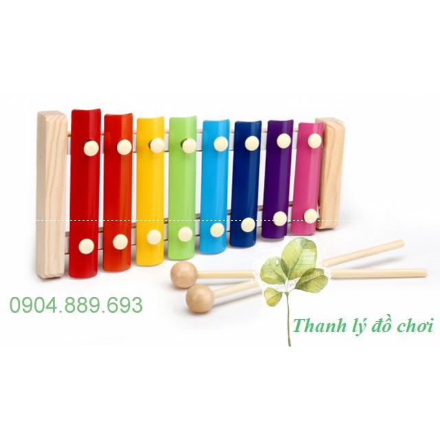 Đồ chơi gỗ đàn piano xylophone 8 thanh cho bé