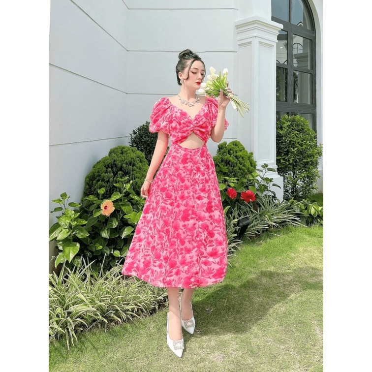 (HCM) ĐẦM XÒE HOA DỰ TIỆC SIÊU SANG TRỌNG , TÔN DÁNG SIÊU XINH XẮN CHO CÁC NÀNG KOKO MI FASHION