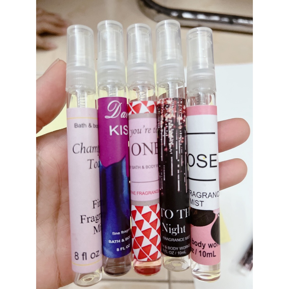 combo 5 chai chiết bath and body works 10ml