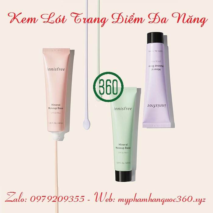 Kem Lót Đa Năng Innisfree Mineral Make Up Base SPF30 PA++ 40ml